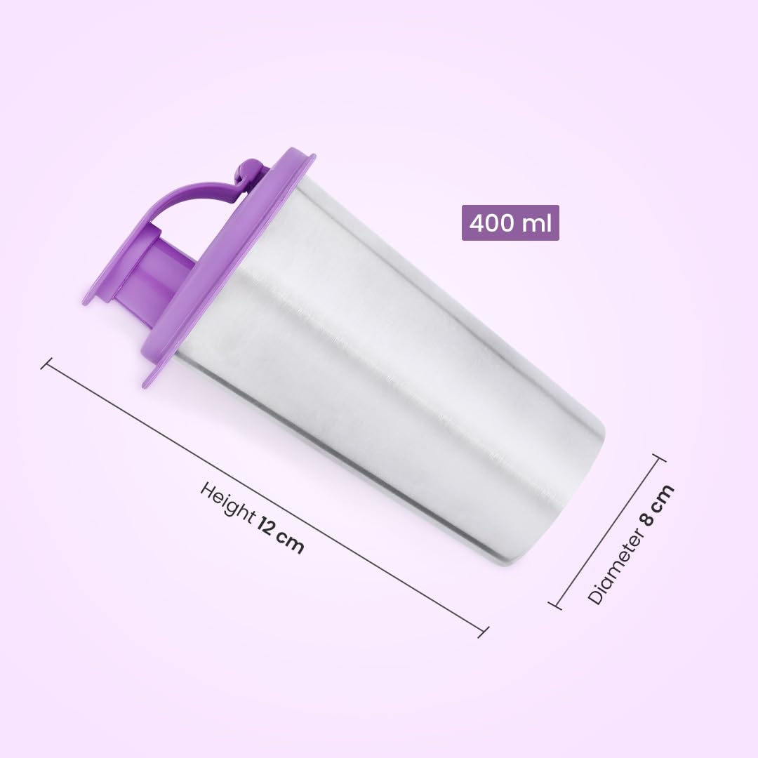 SOPL-OLIVEWARE Fancy Stainless Steel Tumbler with Lid (Violet)