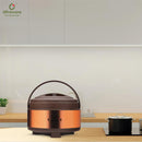 oliveware SOPL (Logo) with Device Glory Sturdy Base High Grade Classic Insulated Casserole with Insulated Lid, Stainless Steel, Easy to Carry Handle (Copper, Brown, 2000 ml)