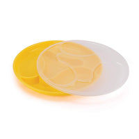 oliveware Majestic Snaks & Dry Fruit Candy Tray with Airtight Lid, BPA Free Plastic, 4 compartments (4x300 ml), Store & Serve - Yellow