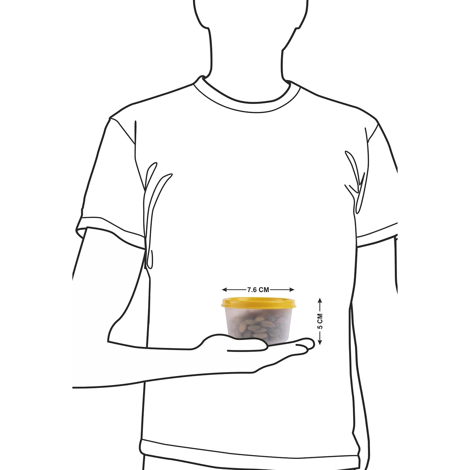 SOPL-OLIVEWARE Modular Storage Containers, BPA Free, For Pulses, Dal, Atta & Flour, Set of 9 (2x1800ml, 2x1200ml, 2x600ml, 3x180ml) - Yellow