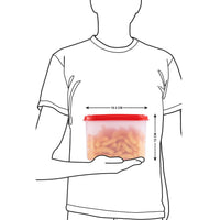 Oliveware Modular Storage Containers, BPA Free, For Pulses, Rice, Dal, Atta & Flour, Set of 4 (2x1800ml, 2x180ml) - Red