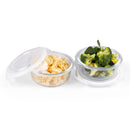 Oliveware Food Storage Container| Set of 2 |Round Containers |400ml each|Air-Tight Fridge Organizer Case |BPA-Free Locking Lids |Microwave & Freezer Safe |Leak Proof Food Storage Meal Prep Containers