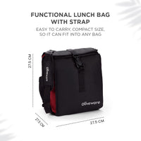 SOPL-OLIVEWARE Crystal Lunch Box with Steel Cutlery, BPA Free Lids, 3 Microwave Safe Glass Containers(3 * 320Ml Each), Plastic Pickle Box (130ml), Steel Water Bottle(750ml)