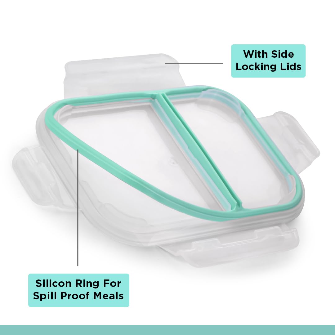 Oliveware Elite Microwave Safe Two Compartment Lunch Box for Kids