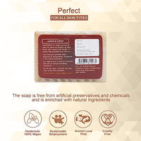 Rozhub Naturals Lemon Peel & Honey Handmade Soaps - Refreshing Citrus Fragrance - 100 Gm (Pack of 4)
