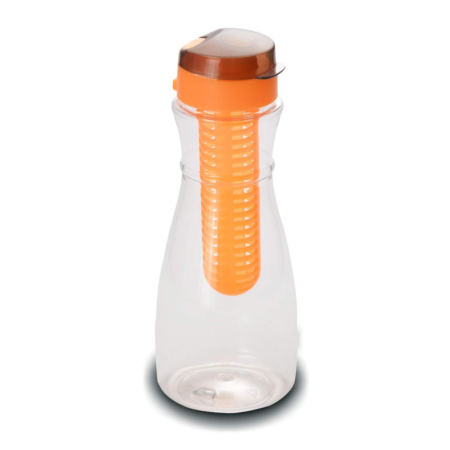 Oliveware Infuser Jug | 1000 Ml | Plastic | Removable Core & Lid | BPA Free | for Fruit & Tea Infusion | Dishwasher & Fridge Safe | Orange