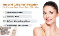 Rozhub Naturals Mulethi Powder Pimple Free Clear Skin, Silky Hair, 100 gm