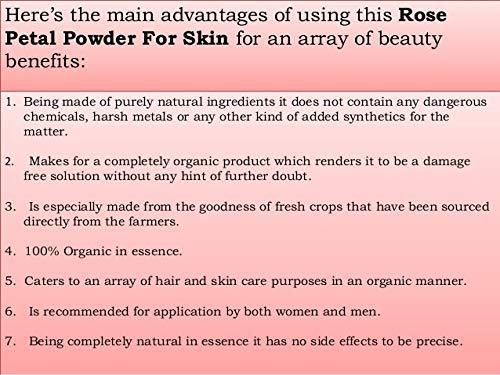 Rozhub Naturals Rose Petal Powder For Pimple Free Clear Skin, Silky Hair, 100 Gm