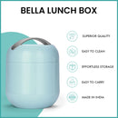 oliveware Plastic Bella Lunch Box - 3 Containers | Insulated Container | Carry Handle | Leak Proof | Complete Meal Hot Case - Blue, 300 milliliter