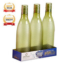 oliveware Honeycomb Design Premium PET Water Bottle With Better Grip, BPA Free & 100% Leak Proof, 1 Litre Bottle, For Home & Office Use, Pack of 3 - Grey