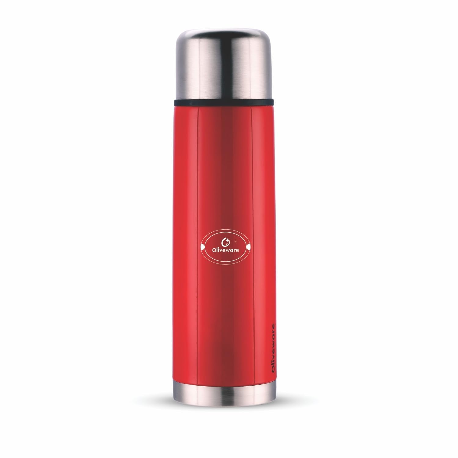 SOPL-OLIVEWARE Era Vacuum Double Wall Bottle, Stainless Steel (1000ml), Hot & Cold, Insulated Bottle, Fit for Indoor & Outdoors - Red