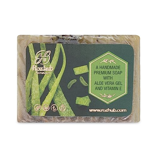 Rozhub Naturals Aloe Vera & Basil Handmade Soaps, 100 Gm (Pack Of 4)