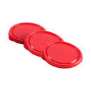 Oliveware Air Tight Lids for Benny Container | Set of 3 | Spill Proof | Leak Proof | For 290ml, 450ml, 600ml | Dishwasher & Freezer Safe (Red)