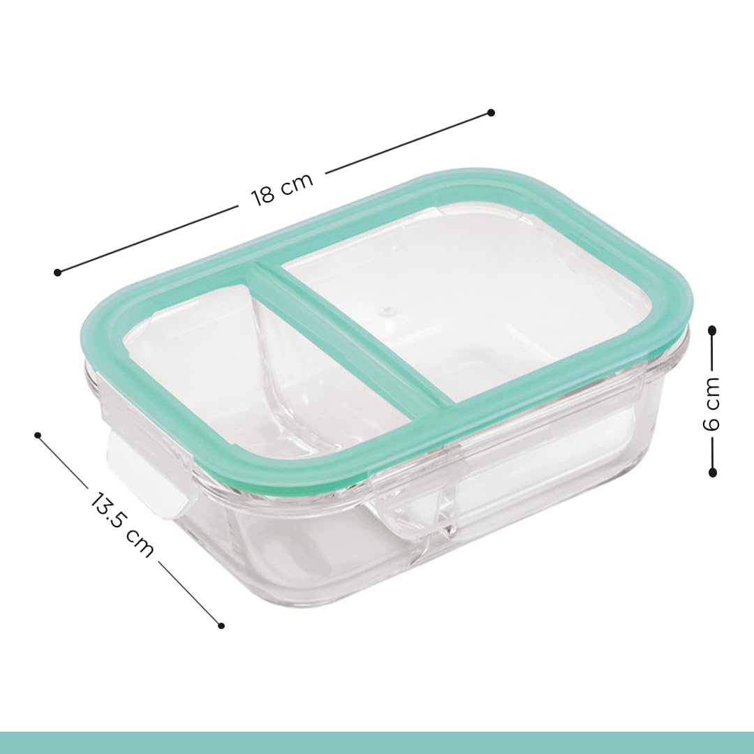 Oliveware Elite Microwave Safe Two Compartment Lunch Box for Kids