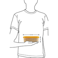 Oliveware Modular Storage Containers with Airtight Lid, BPA Free, For Pulses, Rice, Dal & Atta, Set of 4 (2x600ml, 2x180ml) - Yellow