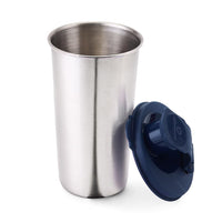 SOPL-OLIVEWARE Fancy Stainless Steel Tumbler with Lid (Blue)