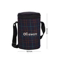 SOPL-OLIVEWARE Mega Lunch Box, 100% Leak Proof, 4 Stainless Steel Containers with BPA Free Airtight Lids (300ml, 450ml, 2x600ml) - Blue