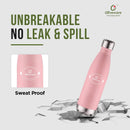 SOPL-OLIVEWARE Sigma Vacuum Double Wall Bottle, Stainless Steel, Hot & Cold, Insulated Bottle, Fit for Indoor & Outdoors (500 Ml, Pink)