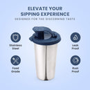 SOPL-OLIVEWARE Fancy Stainless Steel Tumbler with Lid (Blue)
