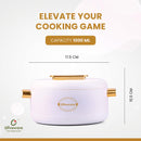 SOPL-OLIVEWARE Fresco Insulated Casserole, Inside Stainless Steel Keep Food Warm, BPA Free, Set of 1 (1000 ml Capacity) - White