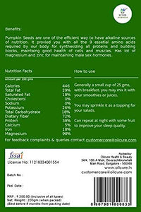 Nxtgen Ayurveda Pumpkin Seeds | 200 gm | Vegan | Raw | Protein Fiber Rich