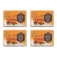 Rozhub Naturals Lemon Peel & Honey Handmade Soaps - Refreshing Citrus Fragrance - 100 Gm (Pack of 4)