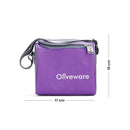 SOPL-OLIVEWARE Oliveware Milano Lunch Box, 3 Stainless Steel Containers And Sipper (300Ml, 450Ml, 600Ml & 400Ml), Steel Spoon, Leak Proof Full Meal & Easy To Carry (Purple), 450 Milliliter