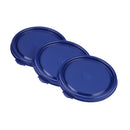 Oliveware Air Tight Lids for Benny Container | Set of 3 | Spill Proof | Leak Proof | For 290ml, 450ml, 600ml | Dishwasher & Freezer Safe (Fire Blue)