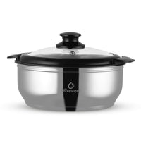 Oliveware Maestro Casseroless Thermosteel & Double Wall Insulation (2000 ml) with Insulated Lid Keep Food Hot, Stainless Steel