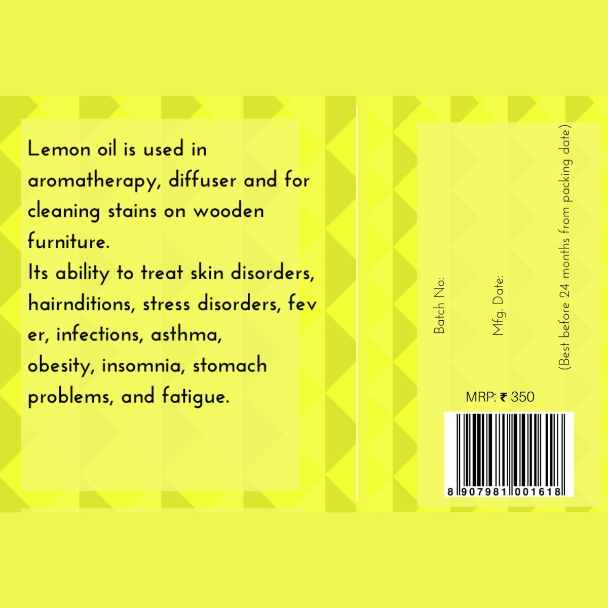 Oilcure Lemon Essential Oil | 30 ml | Pure | Undiluted