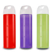 oliveware Hercules Water Bottle, BPA Free & Leak Proof, Durable Plastic, for Home & Office Use, With Easy Grip handle, 750 ml Capacity, Set of 3 (Multi)