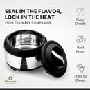 oliveware SOPL (Logo) with Device Glory Sturdy Base High Grade Classic Insulated Casserole with Insulated Lid, Stainless Steel, Easy to Carry Handle (Silver, Brown, 1200 ml)