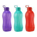 oliveware Jumbo 2 Litre Water Bottle, 100% Leak Proof, BPA Free Premium Plastic Bottle, for Home, Office & Gym, Sturdy with Holder, Pack of 3 (Multi)