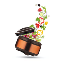 oliveware SOPL (Logo) with Device Glory Sturdy Base High Grade Classic Insulated Casserole with Insulated Lid, Stainless Steel, Easy to Carry Handle (Copper, Brown, 1200 ml)