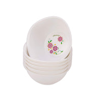 oliveware Printed Square Bowl Small Purple- 200 ml | Set of 6