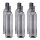 Oliveware Premium Plastic Water Bottle, 1L, Set of 6, Grey