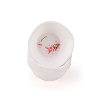 oliveware Printed Square Bowl Small Pink - 200 ml | Set of 6