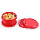 Oliveware Air Tight Lids for Benny Container | Set of 3 | Spill Proof | Leak Proof | For 290ml, 450ml, 600ml | Dishwasher & Freezer Safe (Red)