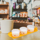 oliveware Venice Dry Fruit Container Tray with Airtight Lid, BPA Free, For Snacks & Dry Fruits, 3 Containers (350ml) each - Red