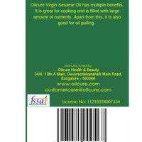 Oilcure Virgin Sesame Oil Cold Pressed- 500 ml