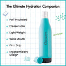 SOPL-OLIVEWARE Rivo Water Bottle | For Home, Office & Gym use | Pack of 1 | Better Grip | 1000 ml Water Bottle - Blue