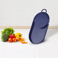 Oliveware Clap Chopping Board with Tray, BPA Free, for Meats, Salads & Fruits, Easy to Use & Clean - (Blue)