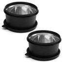 oliveware SOPL (logo) with Device Benny Containers with BPA Free Airtight Lid, Inside Steel Container, Microwave Safe & Leak Proof, Home & Office Use, Set of 2 (450ml) - Black, Stainless Steel