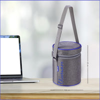 SOPL-OLIVEWARE Innox Glassware Lunchbox, Borosilicate Glass Containers, Microwave Safe & Leak Proof, 3 Containers with BPA Free Airtight Lid (400ml) Each - Blue