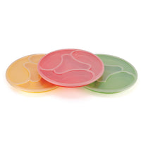 oliveware Majestic Snaks & Dry Fruit Candy Tray with Airtight Lid, BPA Free Plastic, 4 compartments (4x300 ml), Store & Serve - Red