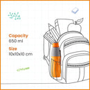 SOPL-OLIVEWARE Eagle Water Bottle with Better Grip, 650 ml Bottle, BPA Free & Leak Proof, For Home, Office & Gym use - Yellow