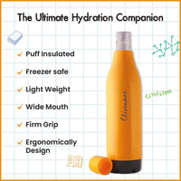 SOPL-OLIVEWARE Rivo Water Bottle with Better Grip, 1000 ml Bottle, BPA Free & Leak Proof, For Home, Office & Gym use - Yellow