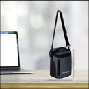 SOPL-OLIVEWARE Grace Glassware Round Lunchbox, Napkin & Steel Spoon, Borosilicate Glass & Microwave Proof, Set of 3 (400ml) - Grey