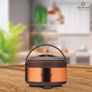 oliveware SOPL (Logo) with Device Glory Sturdy Base High Grade Classic Insulated Casserole with Insulated Lid, Stainless Steel, Easy to Carry Handle (Copper, Brown, 2000 ml)