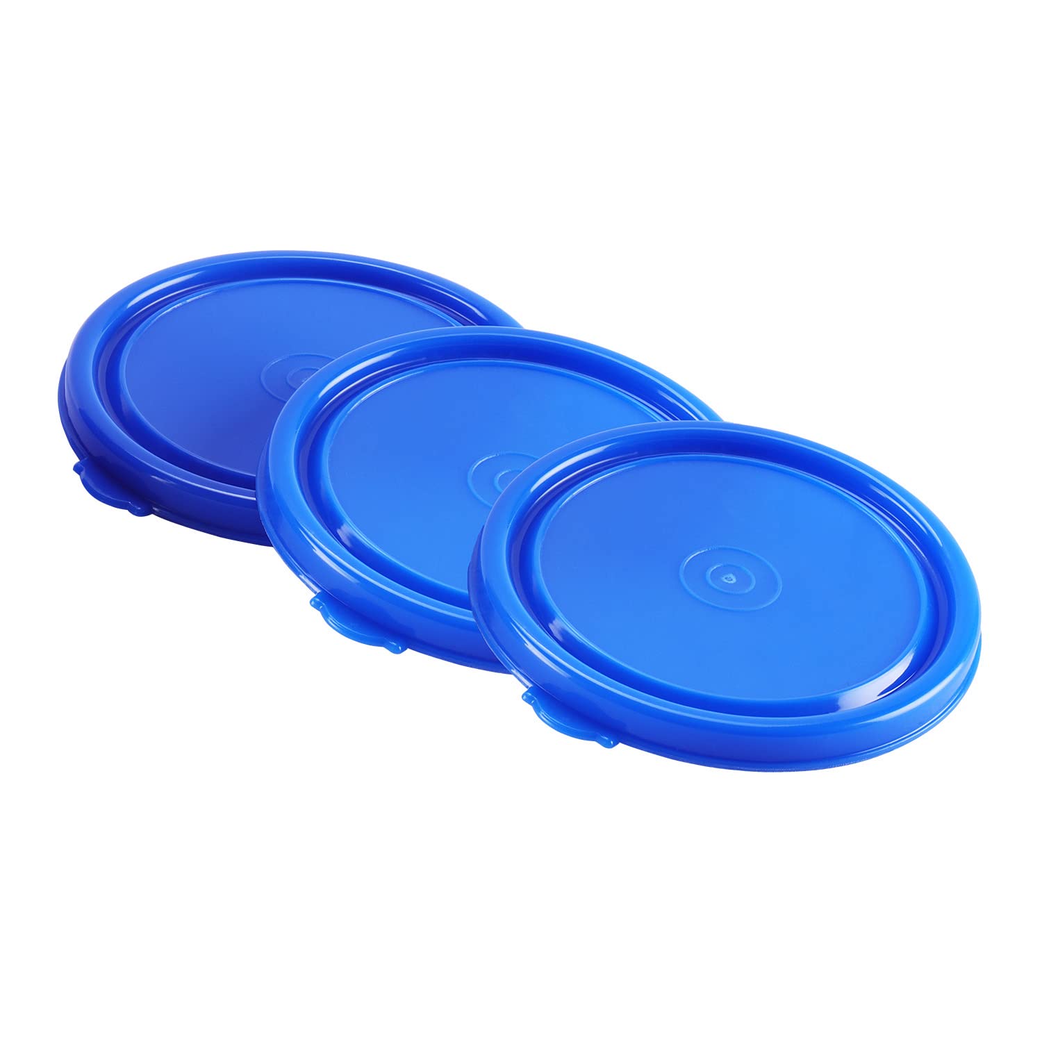 Oliveware Air Tight Lids for Benny Container | Set of 3 | Spill Proof | Leak Proof | For 290ml, 450ml, 600ml | Dishwasher & Freezer Safe (Midnight Blue)